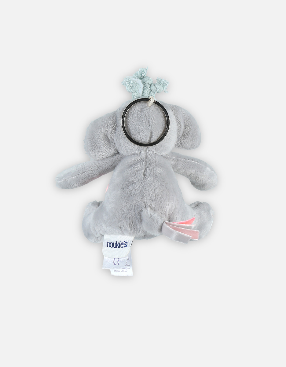 Light grey Anna Veloudoux soft keyring from the Anna & Milo collection