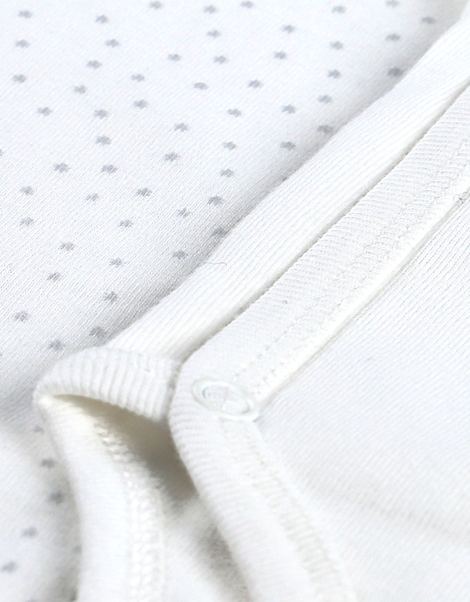 Set of 2 Anna&Milo white cotton twill bodysuits