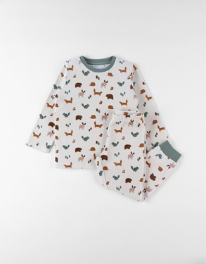 Corduroy velvet pyjamas, forest animals