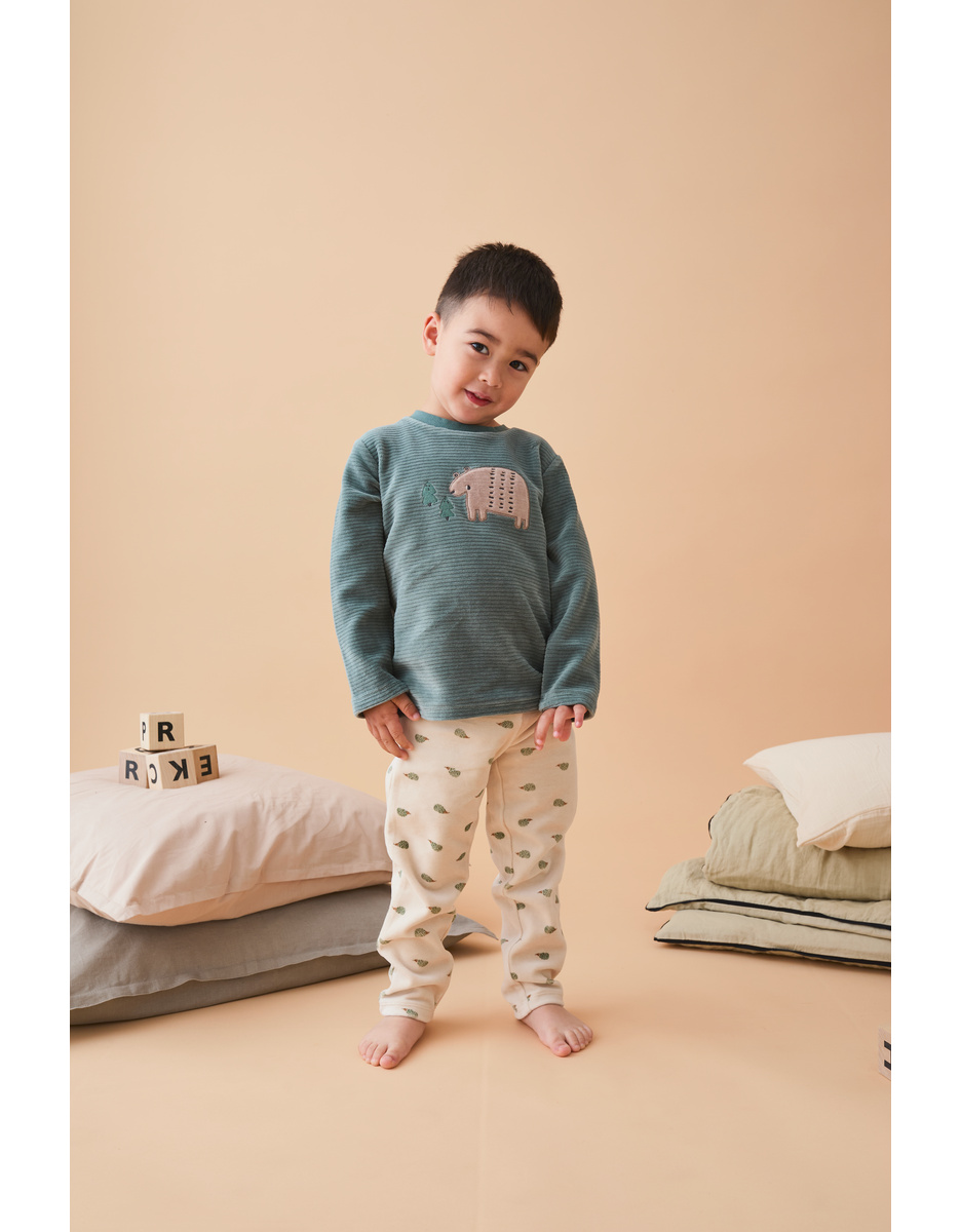 Corduroy velvet pyjamas, bear