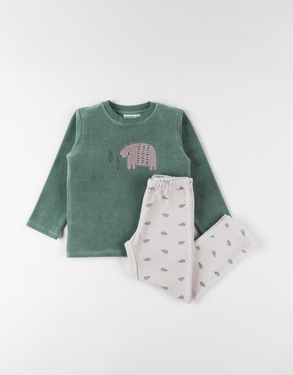 Corduroy velvet pyjamas, bear