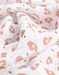 Set with 3 cotton muslin swaddles 70x70, white/terracotta