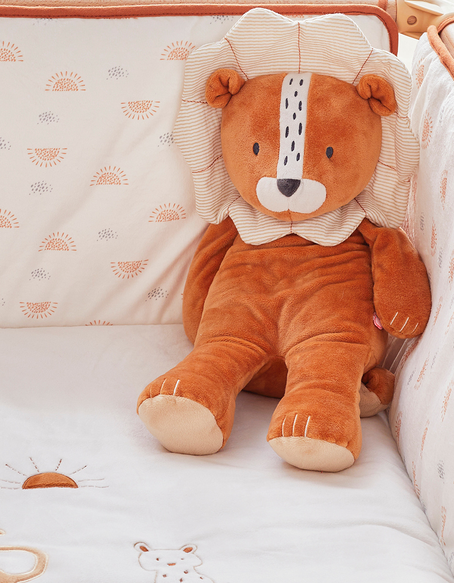 Medium Veloudoux Babou soft toy, caramel