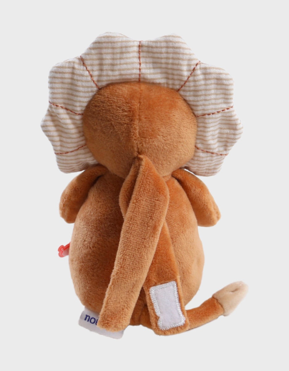 Veloudoux mini muzikale Babou knuffel, karamelkleur