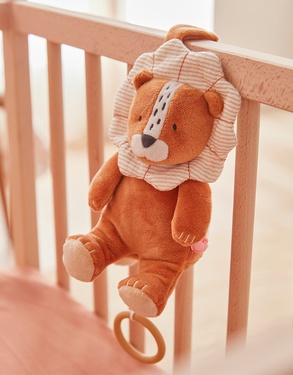 Veloudoux mini muzikale Babou knuffel, karamelkleur