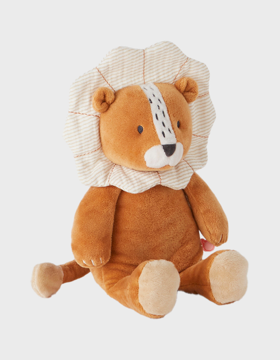 Small Veloudoux Babou soft toy, caramel