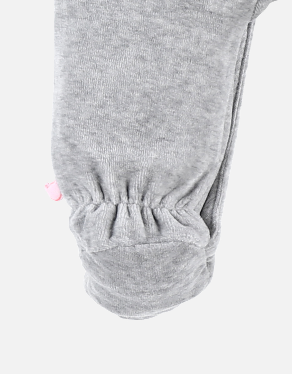 1-delige fluwelen Babou pyjama, grijs