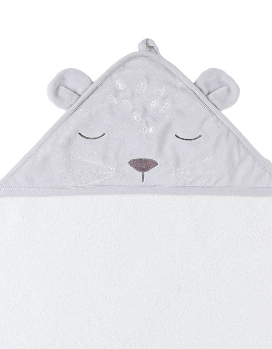 Terry and Veloudoux Kendi bath set, off-white/light grey