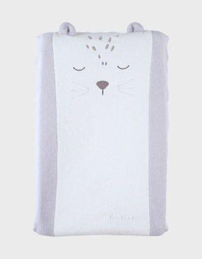 Changing pad with elasticated terry cover, off-white/light grey