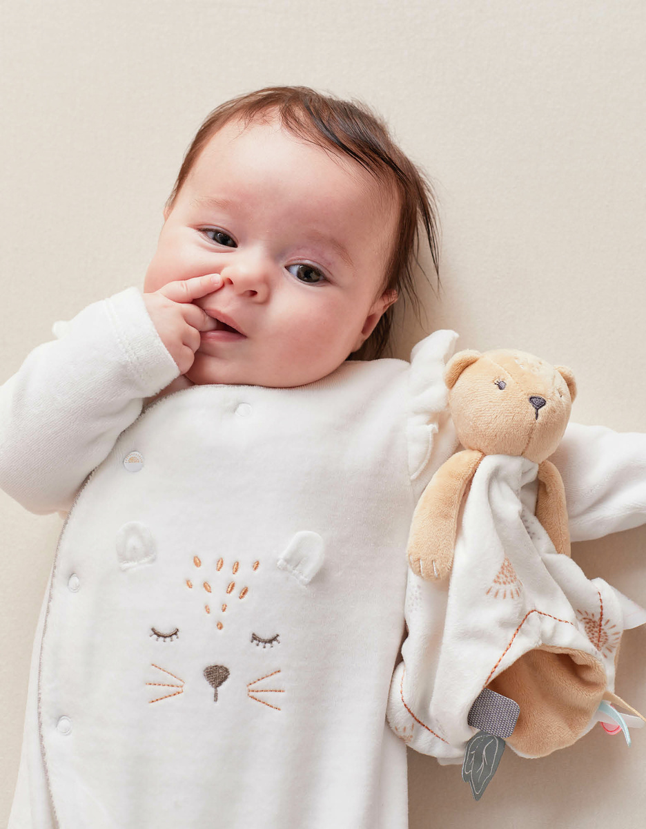 Doudou Kendi en Veloudoux, beige/écru