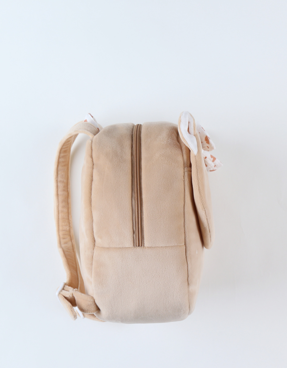 Sac à dos Kendi en Veloudoux, beige