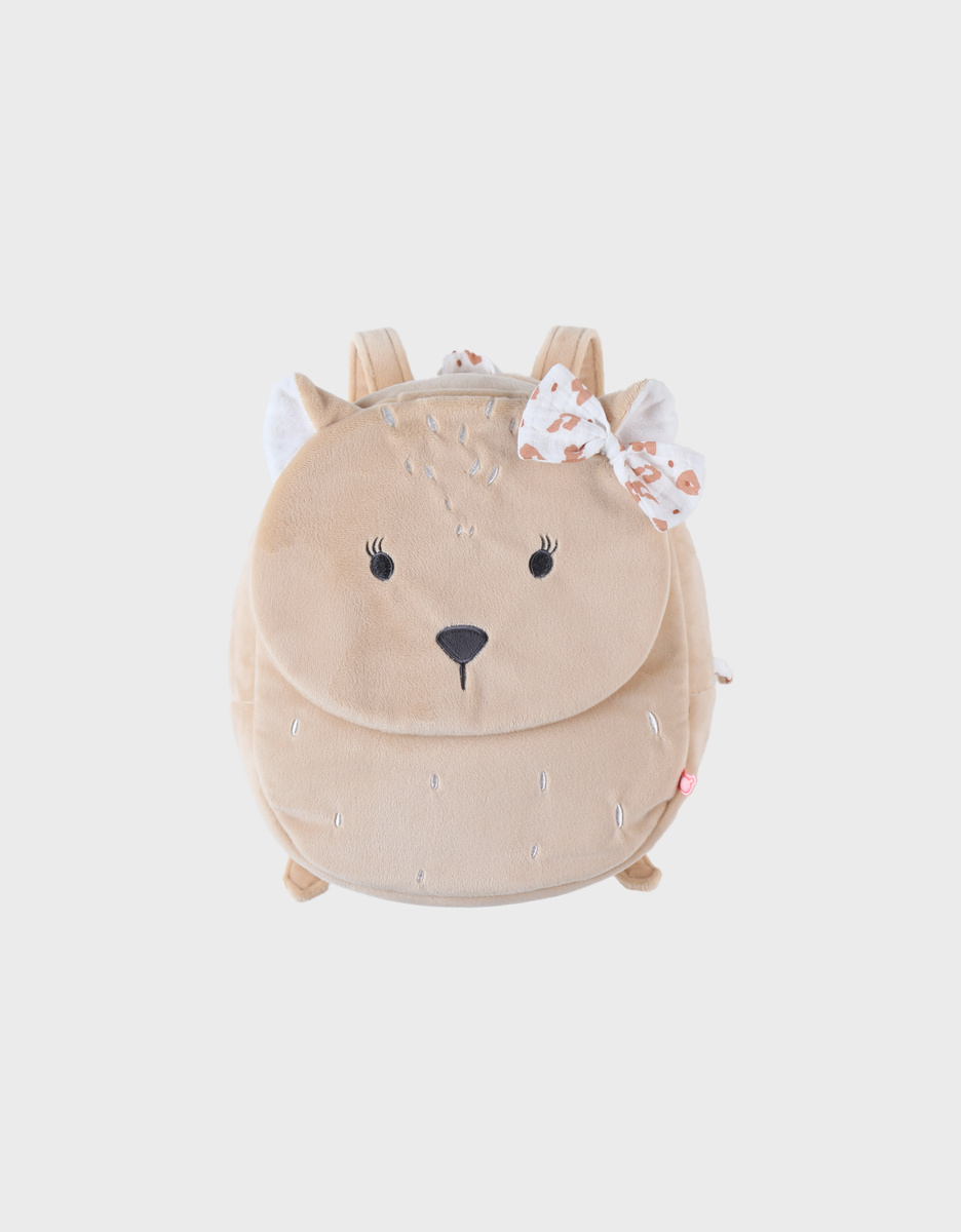 Sac à dos Kendi en Veloudoux, beige