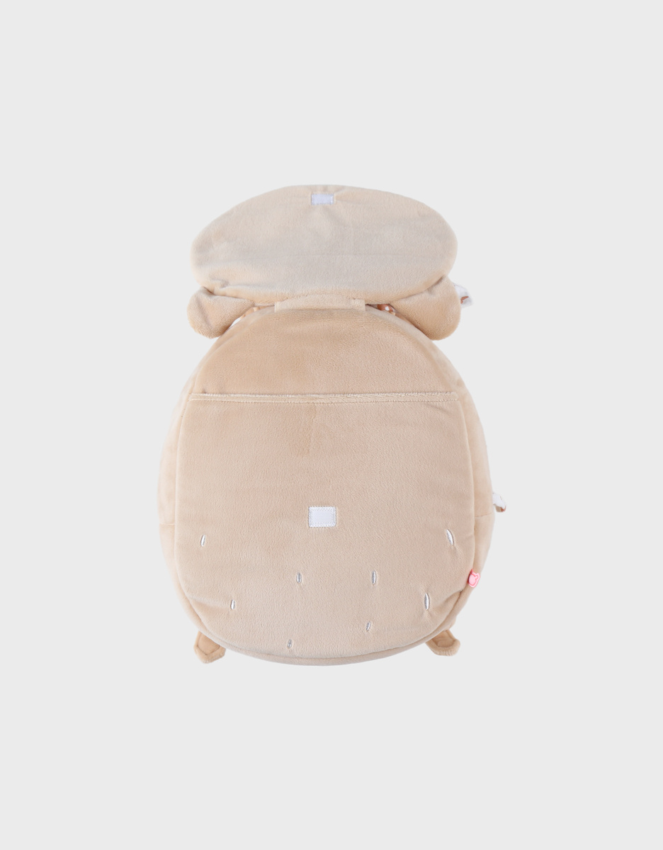 Sac à dos Kendi en Veloudoux, beige