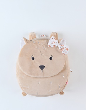 Sac à dos Kendi en Veloudoux, beige