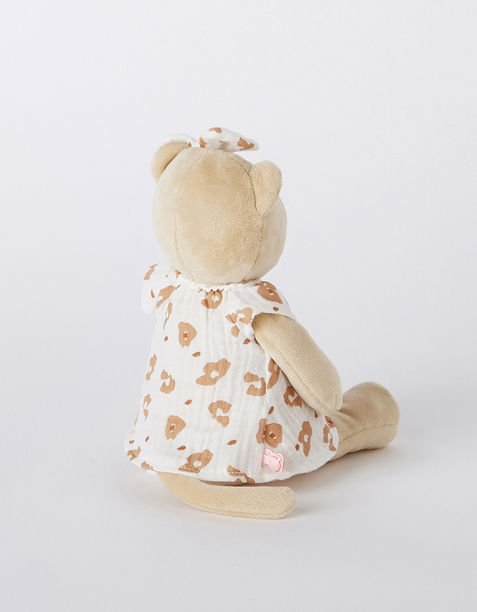 Peluche small Kendi en Veloudoux, beige/terracotta