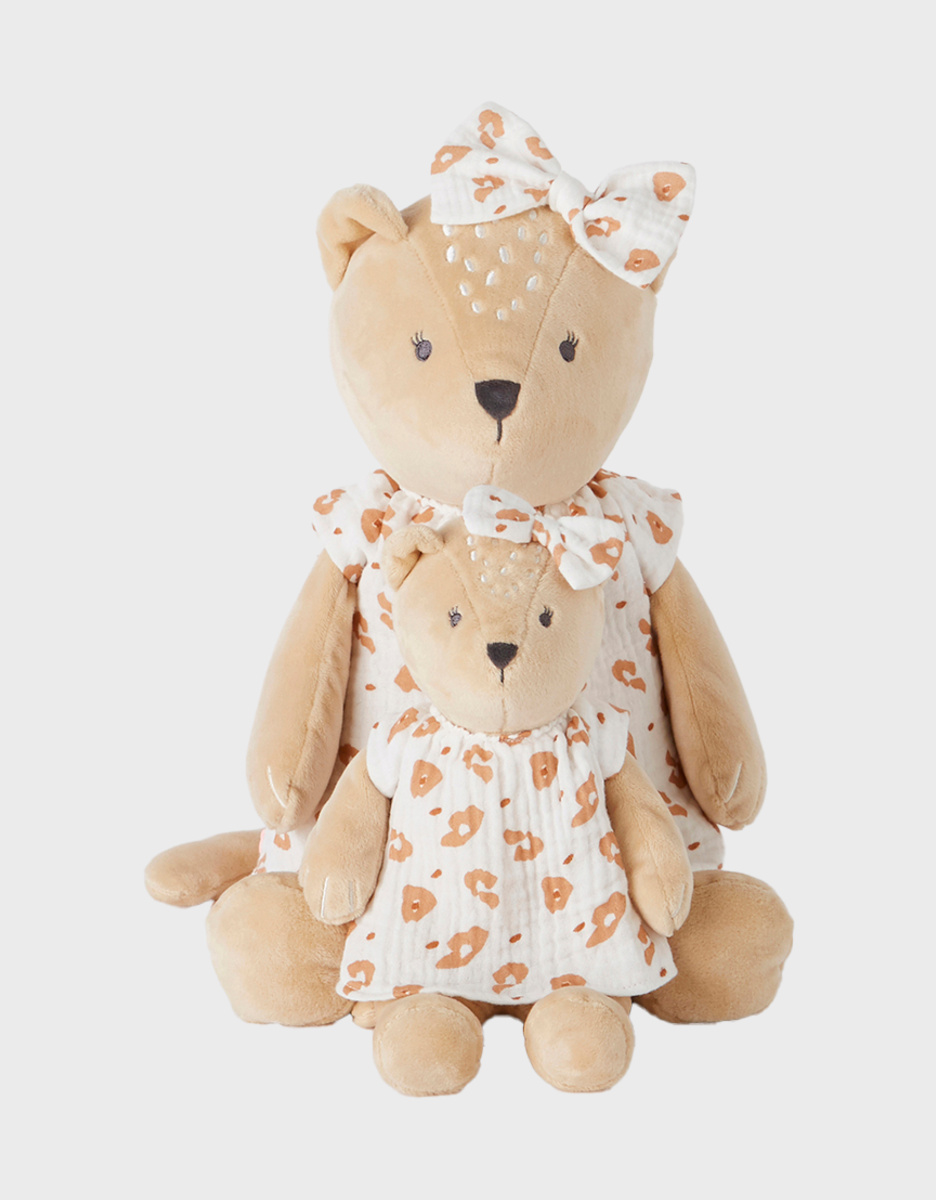 Small Veloudoux Kendi knuffel, beige/terracotta