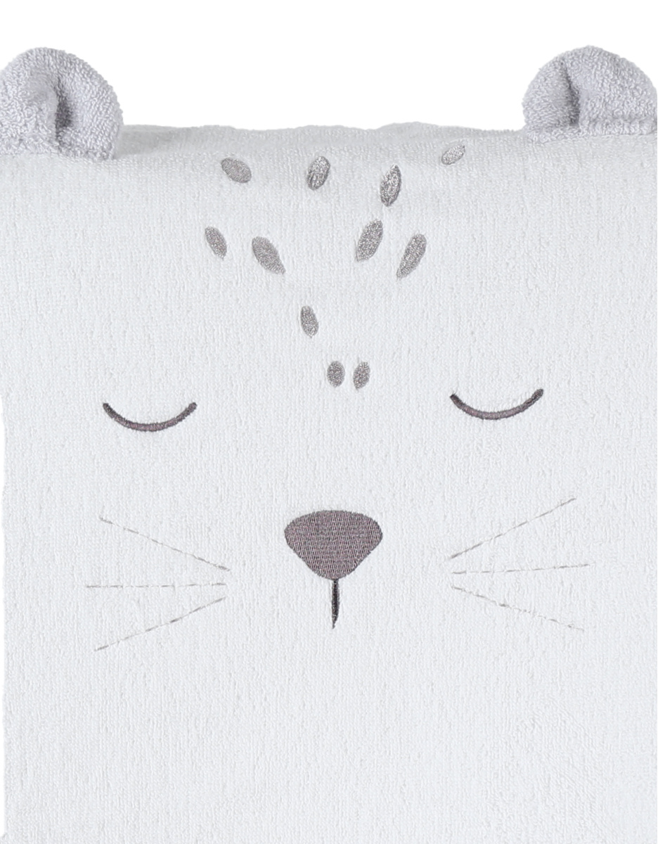 Luierkussen met elastische badstof hoes, ecru/lichtgrijs