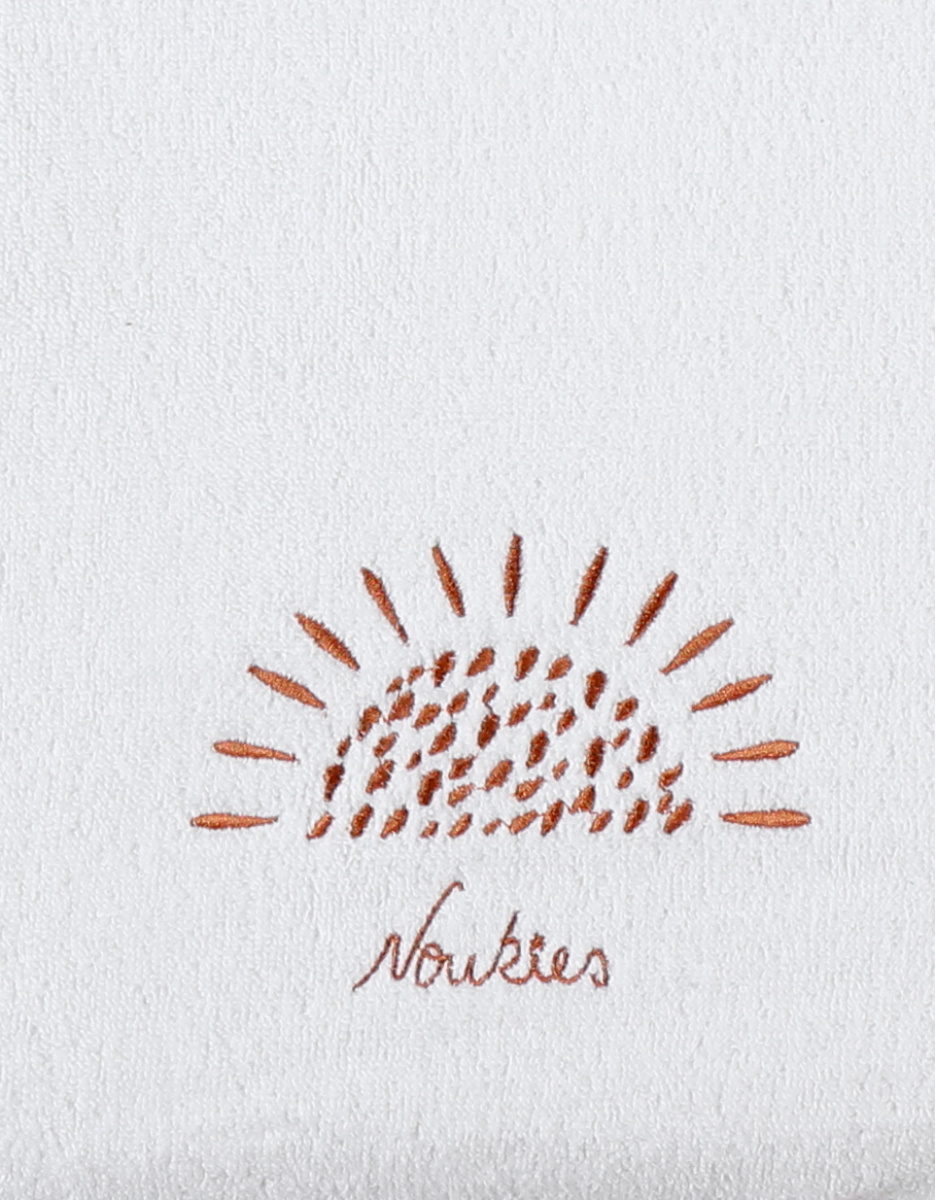 Matelas à langer avec housse élastique en éponge, écru/caramel