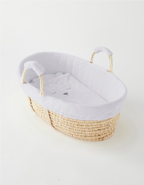 Veloudoux® Africa moses basket, light grey