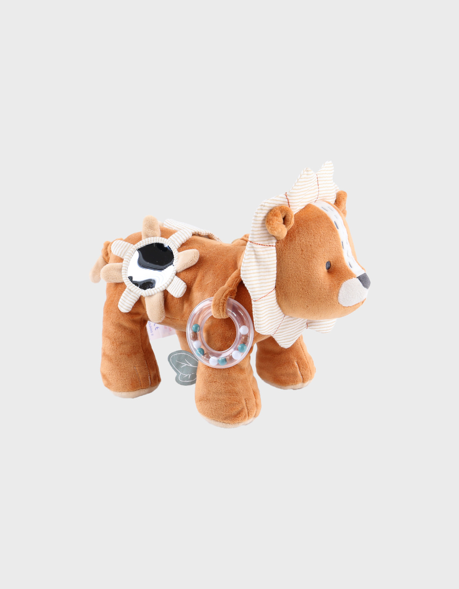 Peluche d'activités Babou en Veloudoux et mousseline, caramel