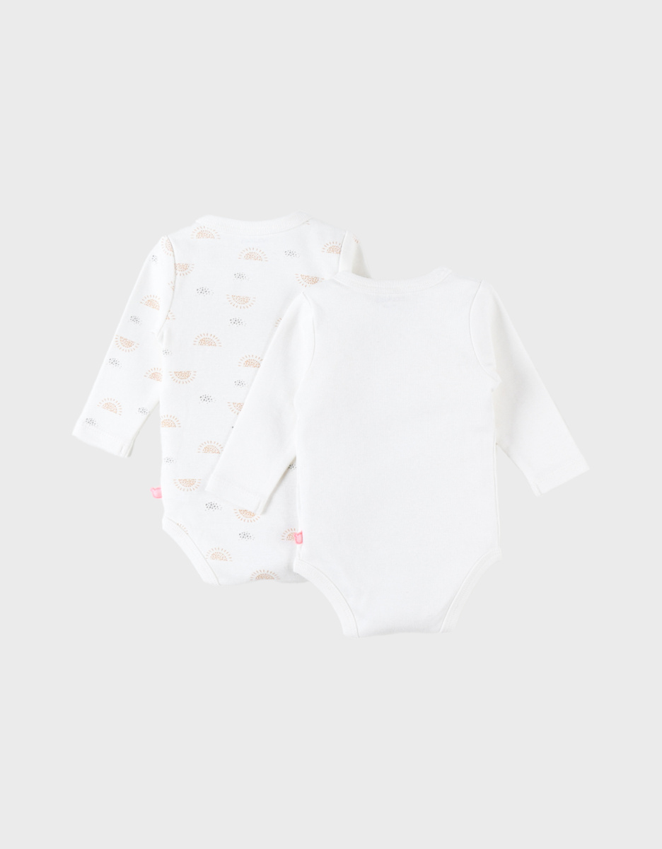 Set met 2 gekruiste body's, ecru