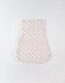 Padded muslin leopard print 50 cm sleeping bag, off-white/terracotta