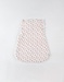Padded muslin leopard print 50 cm sleeping bag, off-white/terracotta