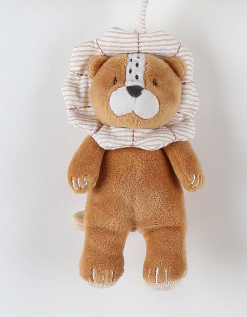 Noukie’s Spirale D’Activités Babou Le Lion – À Suspendre Poussette/Lit – Jouet Éveil Sensoriel – Cadeau Naissance