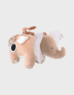 Veloudoux en mousseline Bali activiteitenknuffel, karamel