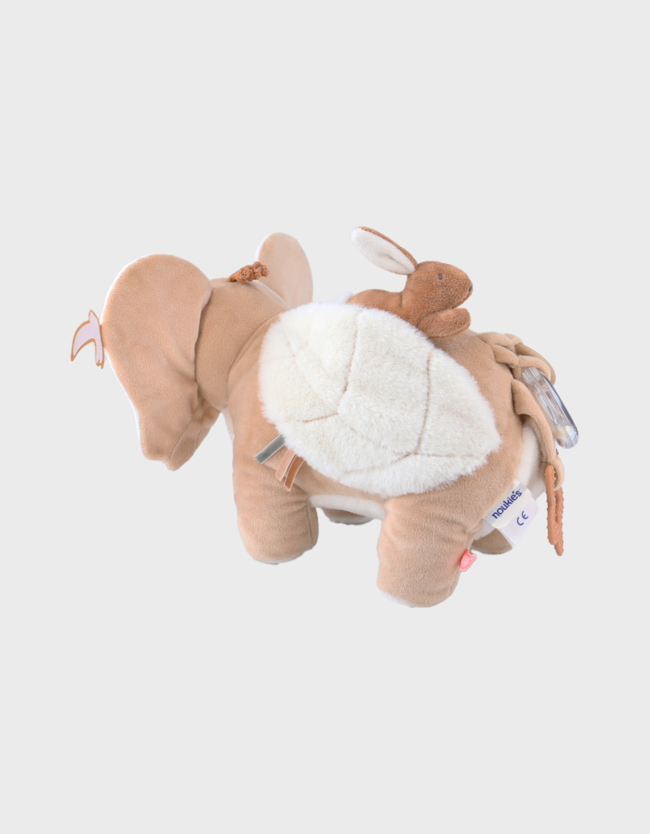 Veloudoux and muslin Bali activity soft toy, caramel