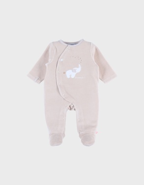 Pyjama en velours, beige - Bali