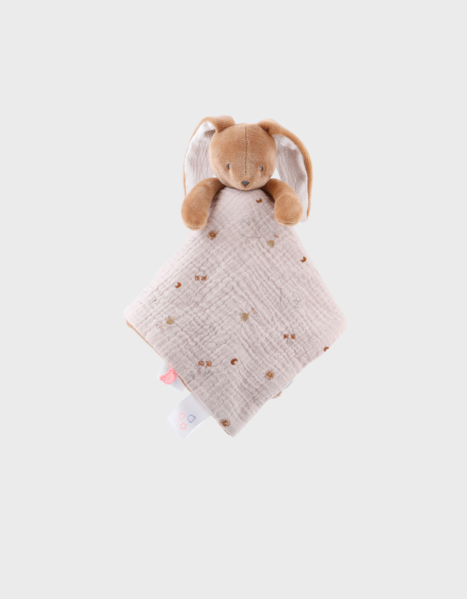 Doudou lapin réversible Moka