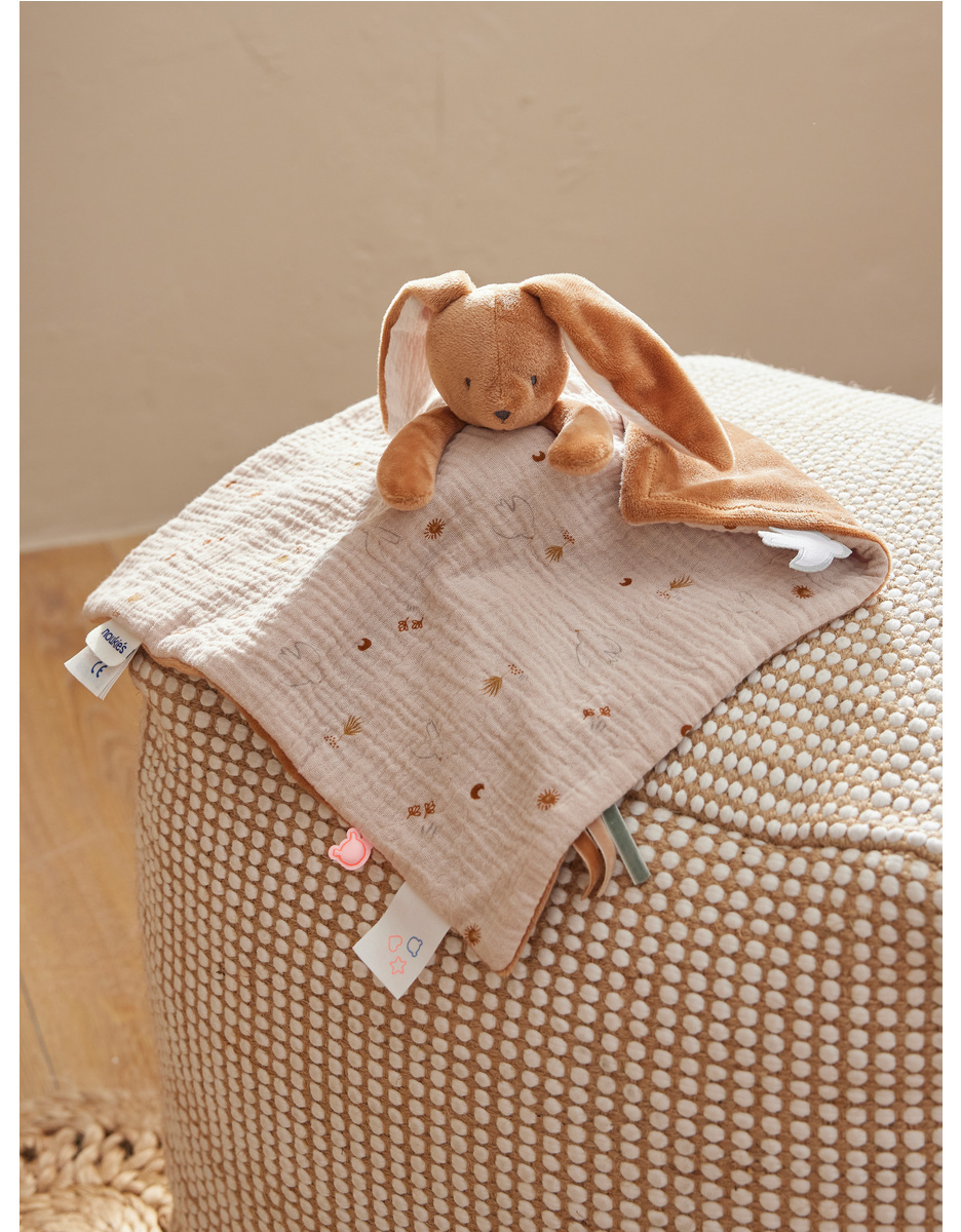 Doudou lapin réversible Moka