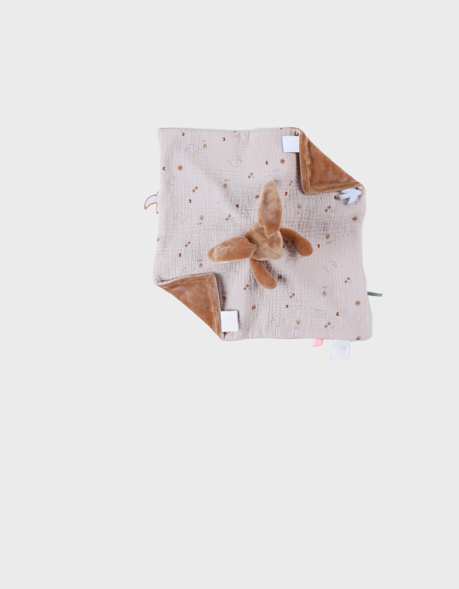 Doudou lapin réversible Moka