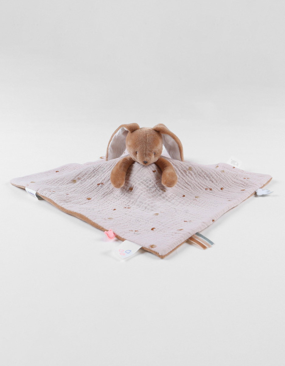 Doudou lapin réversible Moka