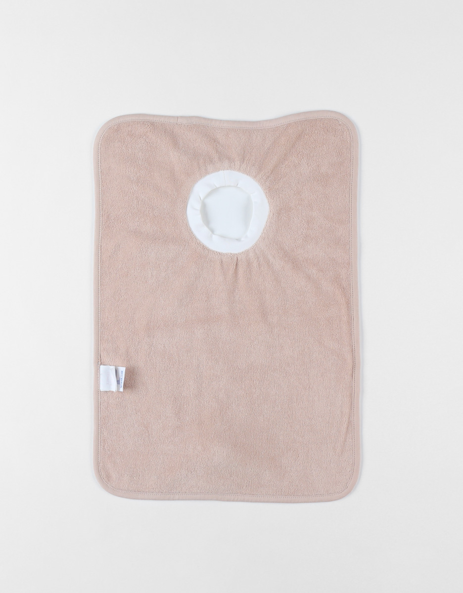 Moka funny sponge bib, hazelnut