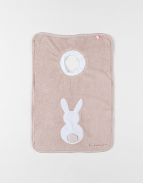 Moka funny sponge bib, hazelnut