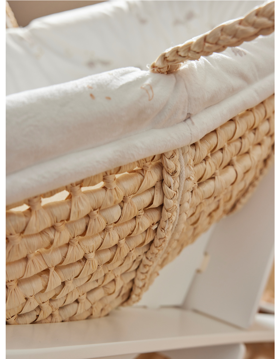 Moses basket in Veloudoux® - Bali, Moka & Snow