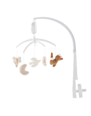 Musical mobile, plastic arms