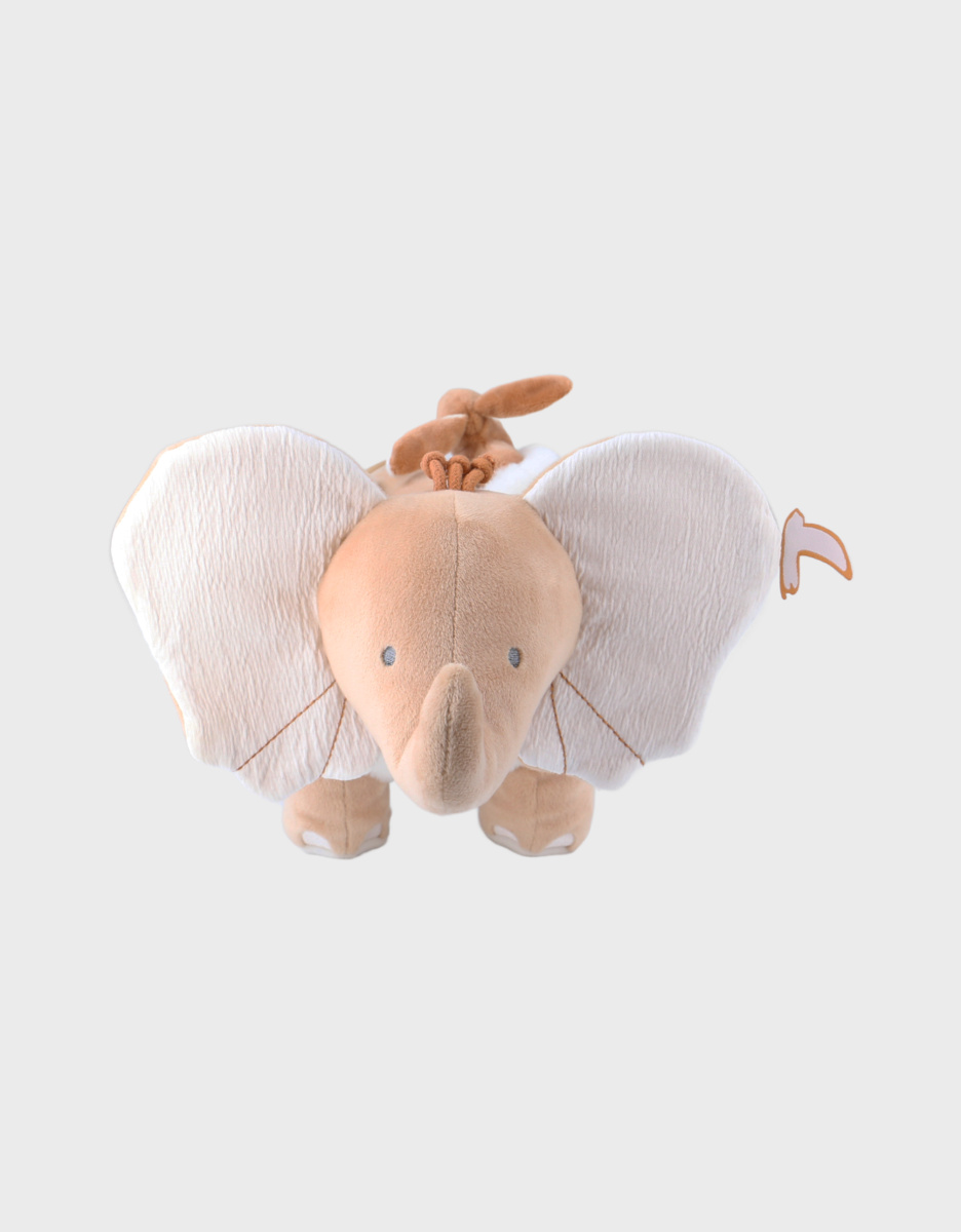 Peluche d'activités Bali en Veloudoux et mousseline, caramel