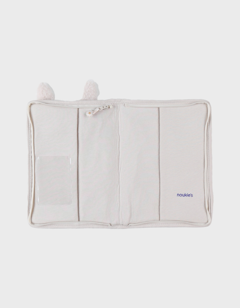 Protège carnet de santé, fausse fourrure - Moka