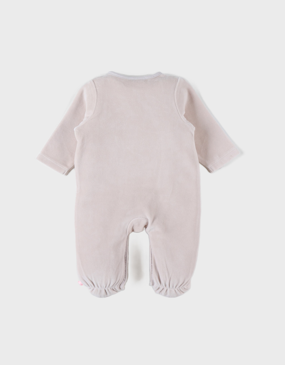 Pyjama uit fluweel, beige - Bali 
