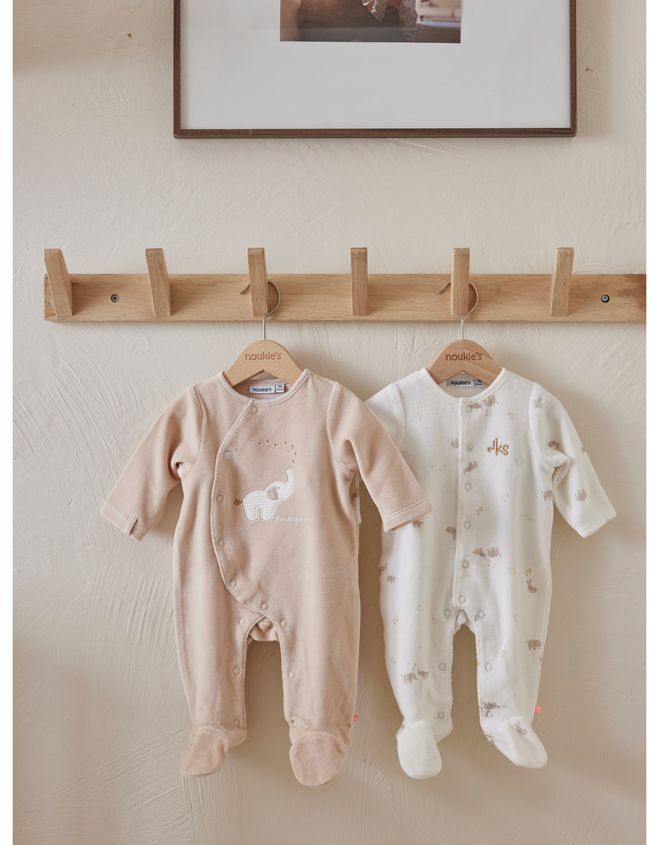 Pyjama in velours, beige - Bali