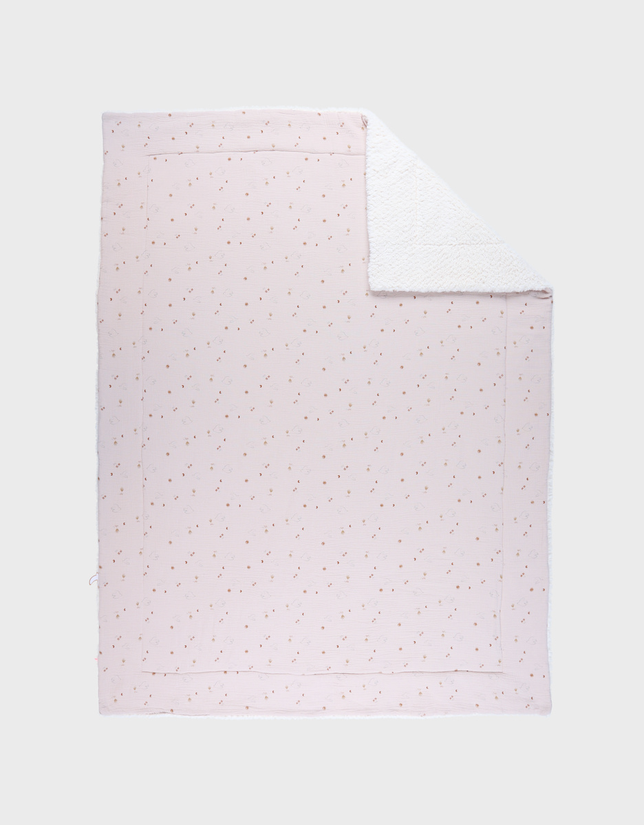 Quilt 100X140cm, Muslin & Sherpa 