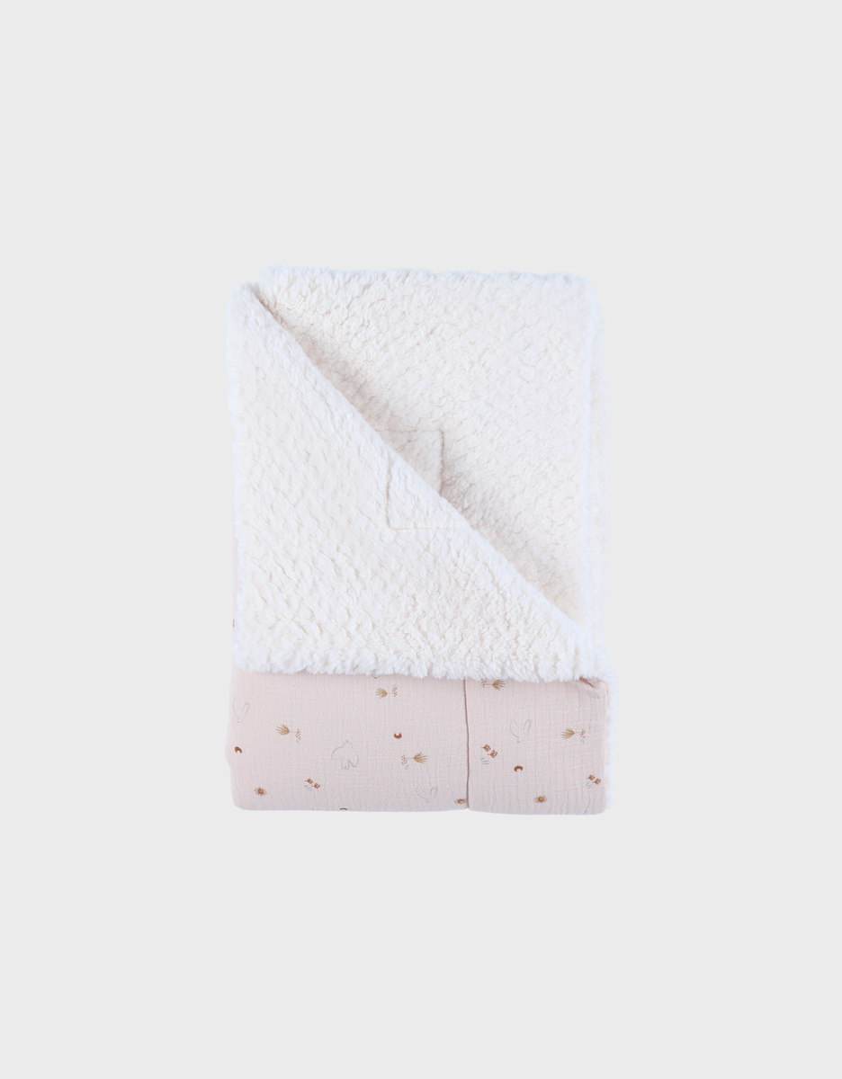 Quilt 75X100cm, Muslin & Sherpa 