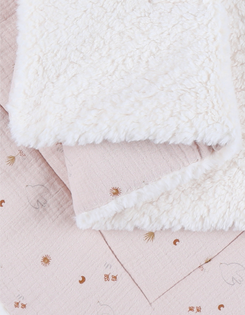 Quilt 75X100cm, Muslin & Sherpa 