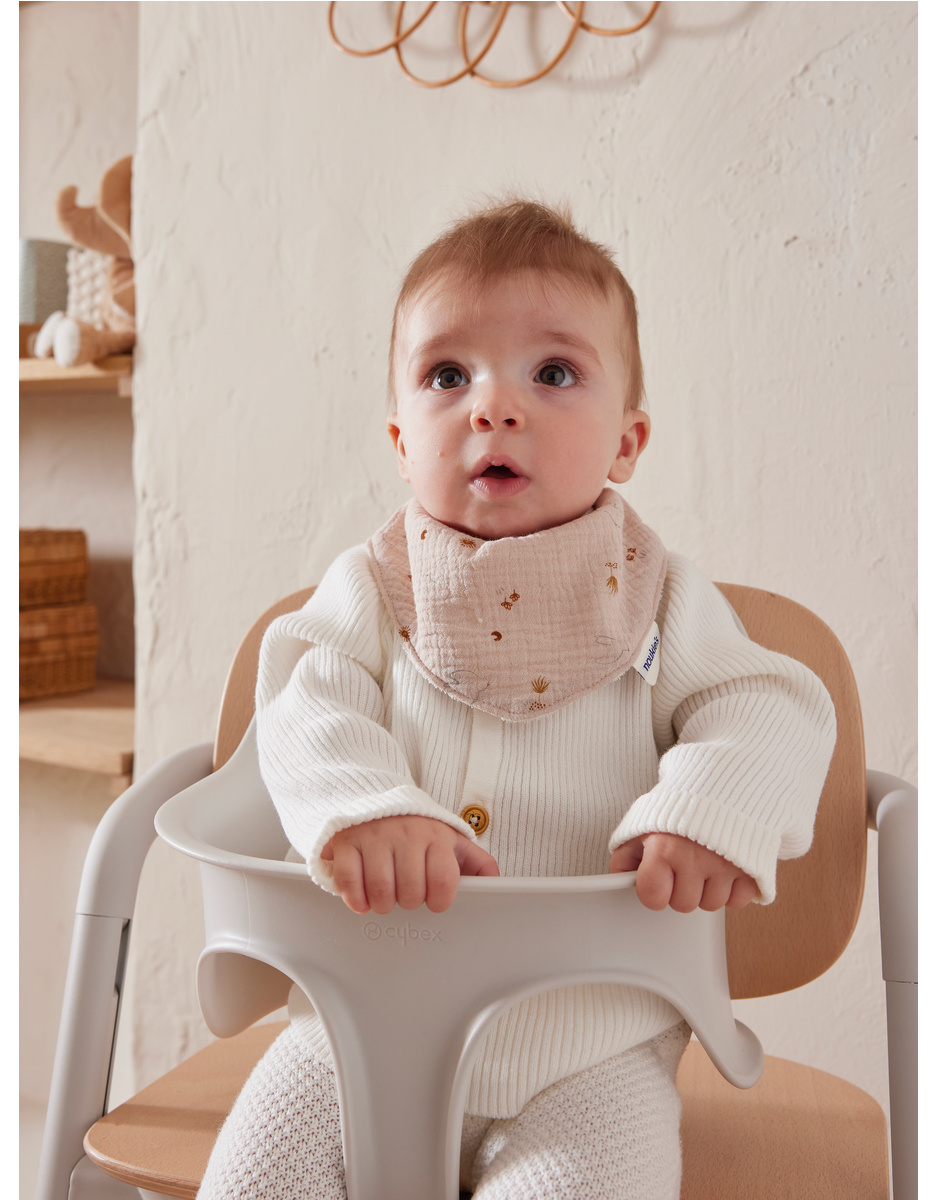 Set of 2 bibs terry & muslin 