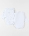 Set of 2 crossover bodysuits, Organic Jersey