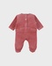 Baby pyjama van fuchsia velours met slakje
