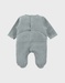 Green velour pyjama with embroidered lion
